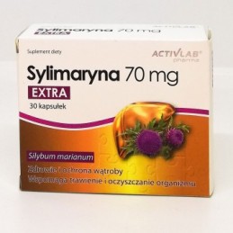 Sylimaryna 70 mg 30 Capsule, hepatoprotector, Activlab Beneficii-sustine functia hepatica, protejeaza si reface celulele hepatic