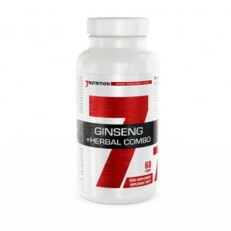 7 Nutrition, Ginseng + Herbal Combo 635 mg, 60 Capsule BENEFICII- Amestec de doua tipuri de Ginseng, ashwagandha, curcuma si pip