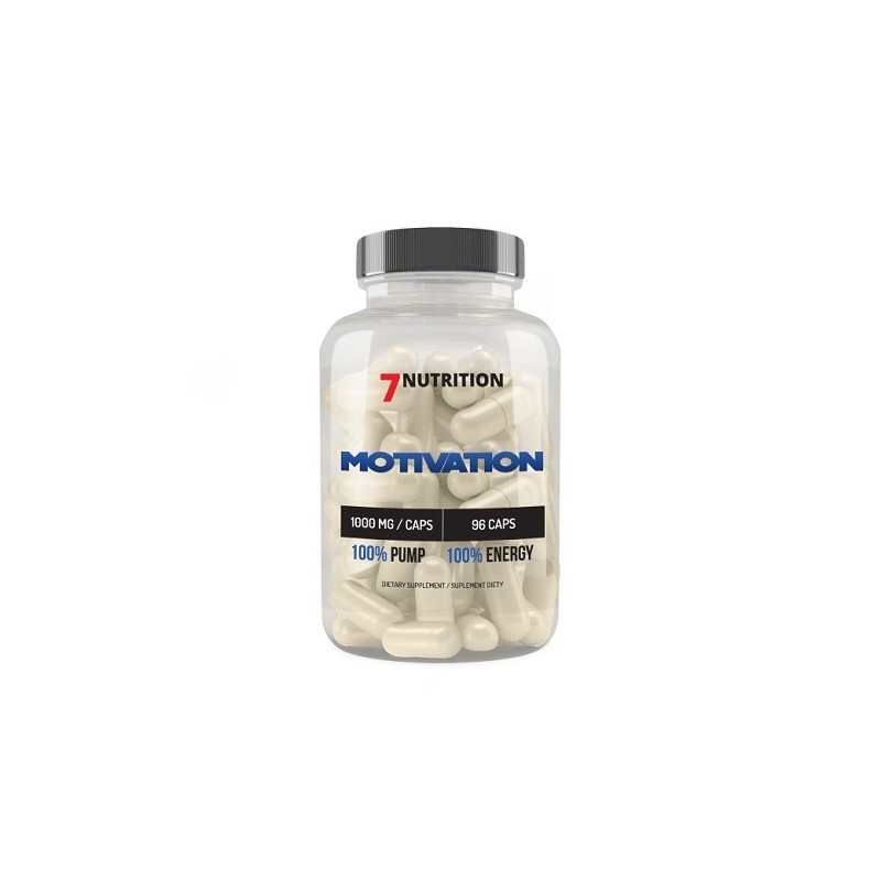 7 Nutrition Motivation 750 mg - 96 capsule (constructie a masei musculare) BENEFICII Motivation: cea mai optima combinatie a cel