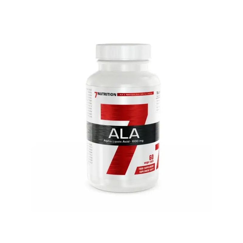 7 Nutrition ALA 600mg - 60 capsule BENEFICII ALA- ALA este un supliment alimentar cu acid alfa lipoic de inalta calitate, concep