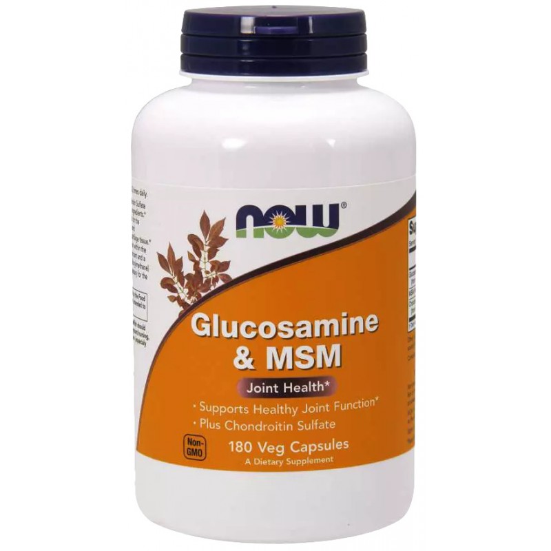 Now Foods, Glucosamine & Chondroitin & MSM - 180 capsule Beneficii Glucosamine + MSM + Chondroitin: trei compusi de sustinere in