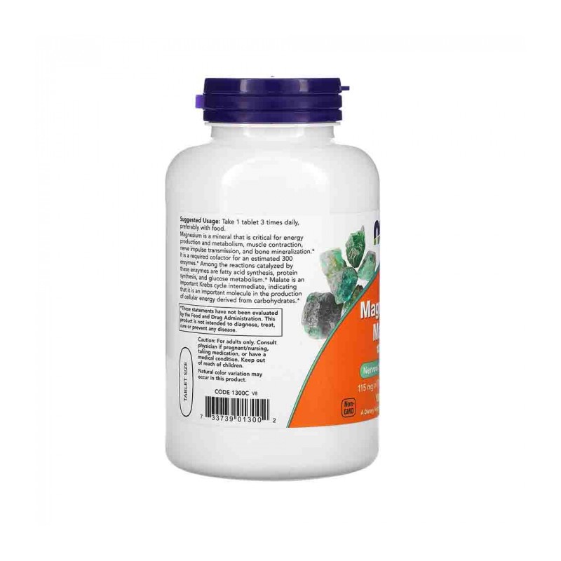 Now Foods Magnesium Malate 1000mg - 180 tablete - 1 | YEO