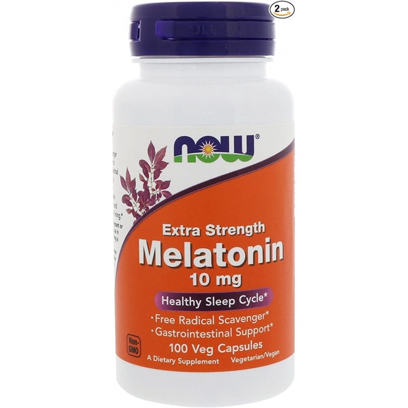 Melatonin 10mg - 100 capsule (imbunatateste calitatea somnului, ajuta in scaderea tensiunii arteriale) BENEFICII MELATONINA- imb