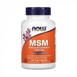 MSM 1000mg - 120 capsule (reduce tesutul cicatrician, stimularea functiei imunitare) BENEFICII MSM: Reduce inflamatia articulara