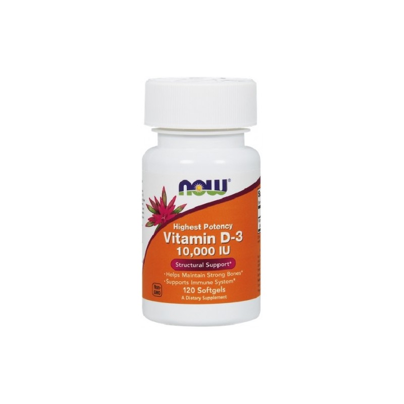 Now Foods Vitamin D3-10000 IU - 120 capsule moi BENEFICII VITAMINA D3: creste rezistenta organismului, asigura o dezvoltare core