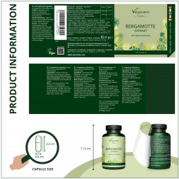 Vegavero Bergamot Extract 625 mg, 120 Capsule BENEFICII BERGAMOT: poate reduce nivelul de cortizol (hormonul stresului), favoriz