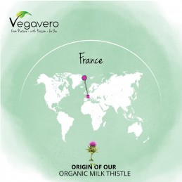 Vegavero Organic Milk Thistle 470 mg, 120 Capsule (Lapte de ciulin) Beneficii MILK THISTLE (Armurariu): sustine functia hepatica