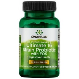 Ultimate 16 Strain Probiotic + Fos 60 Capsule, Swanson Ultimate 16 Strain Probiotic + Fos beneficii: mentinerea si restabilireai