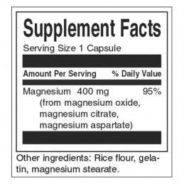 Triple Magneziu 3 in 1 Complex 400mg 30 capsule, Swanson Triple Magneziu beneficii: ajuta la eliminarea metalelor grele din orga