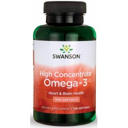 Swanson Omega 3 High Concentrate - 120 capsule BENEFICIILE OMEGA 3 ULEI DE PESTE: ofera un raport de 3:2 bazat pe dovezi de EPA: