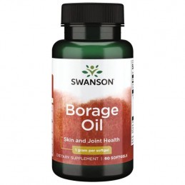 Swanson Ulei de Borago 1000 mg – 60 Capsule – Echilibru Hormonal si Piele Sanatoasa BENEFICII ULEI DE BORAGE: furnizeaza proprie