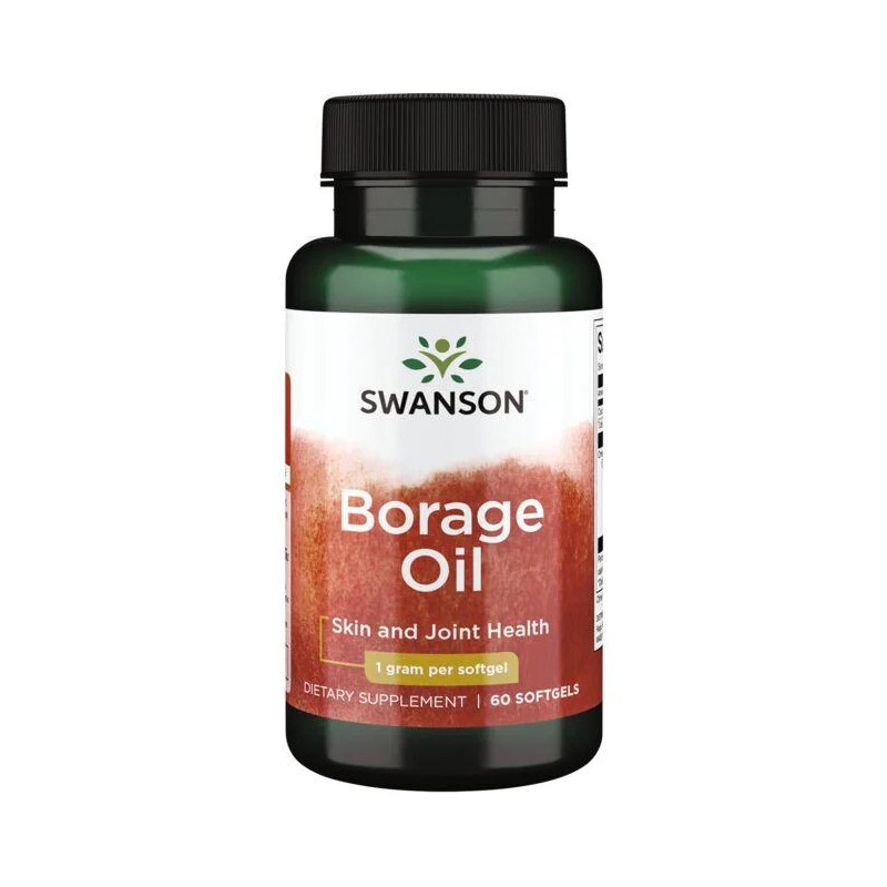 Swanson Ulei de Borago 1000 mg – 60 Capsule – Echilibru Hormonal si Piele Sanatoasa BENEFICII ULEI DE BORAGE: furnizeaza proprie