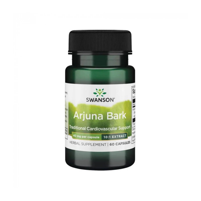 Swanson Full Spectrum Arjuna Bark 10:1 Extract 40 mg 60 Capsule – Suport Circulatie BENEFICII ARJUNA: ajuta la protejarea inimii