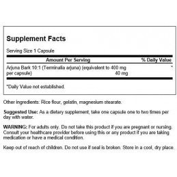 Swanson Full Spectrum Arjuna Bark 10:1 Extract 40 mg 60 Capsule – Suport Circulatie BENEFICII ARJUNA: ajuta la protejarea inimii