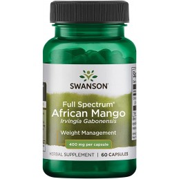 Swanson African Mango 400 mg – 60 Capsule – Slabire si Control Apetit Natural BENEFICII MANGO AFRICAN: ajuta la pierderea in gre