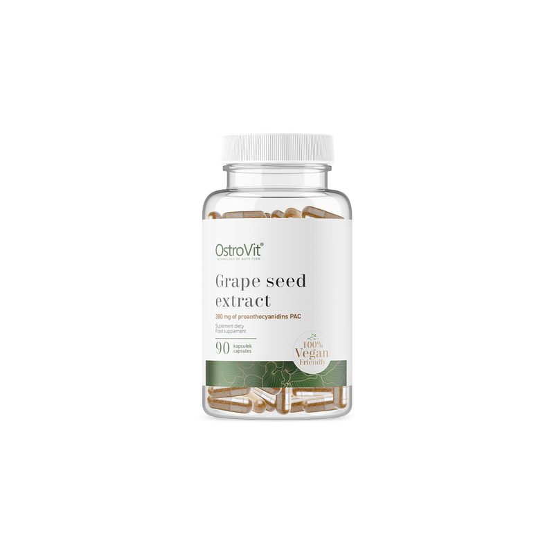 Grape Seed Extract VEGE 90 Capsule (Extract de seminte de struguri), sprijin antioxidant pentru a neutraliza radicalii liberi BE