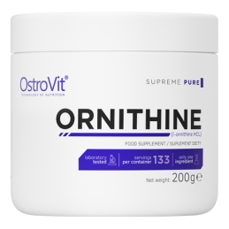 OstroVit Supreme Pure Ornithine pudra 200 grame BENEFICII ORNITINA- Initiaza eliberarea hormonului de crestere in organism, ceea