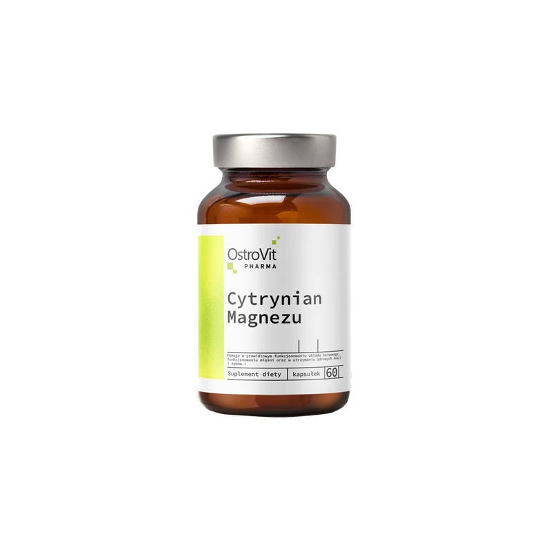 OstroVit Pharma Magnesium Citrate 60 capsule - Suport Muscular si relaxare Beneficii magneziu citrat: regleaza tensiunea arteria