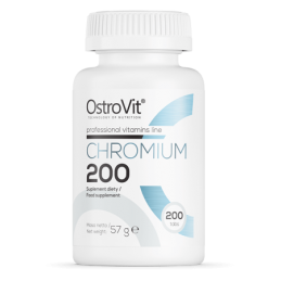 OstroVit Chromium 200, 200 tablete Proprietati ale ingredientelor continute in OstroVit Chrome: Ajuta la mentinerea unui metabol