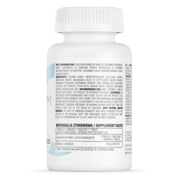 OstroVit Crom 200mcg 200 Tablete – Control Zahar & Slabire Proprietati ale ingredientelor continute in OstroVit Chrome: Ajuta la