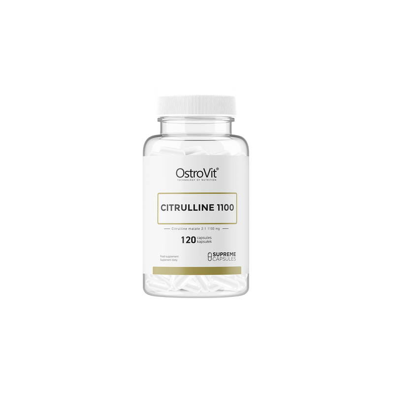 OstroVit Supreme Capsules Citrulline 1100 mg, 120 capsule BENEFICII CITRULINA: Poate reduce senzația de oboseală în timpul antre
