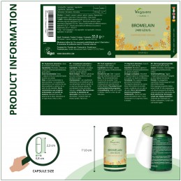 Vegavero Bromelain, 500 mg, 90 Capsule Beneficii Bromelain: sprijina sanatatea sinusurilor si promoveaza raspunsul histaminei sa