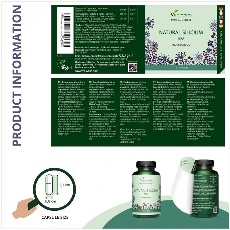 Vegavero Organic Silicium, 120 Capsule (Siliciu Organic) - 1 | YEO