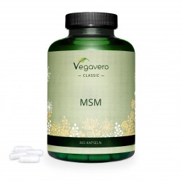 Supliment alimentar MSM, 365 Capsule, Vegavero BENEFICII MSM: Reduce inflamatia articulara, Permite muschilor si articulatiilor 