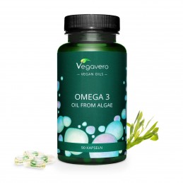 Vegavero Omega 3 Oil, 90 Capsule BENEFICIILE OMEGA 3 ULEI DE PESTE: ofera un raport de 3:2 bazat pe dovezi de EPA:DHA, promoveaz