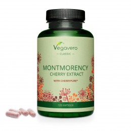 Supliment alimentar Montmorency Cherry Extract 600 mg, 120 capsule, Vegavero SPECIAL CONCEPUT PENTRU
Cireșele Montmorency conțin