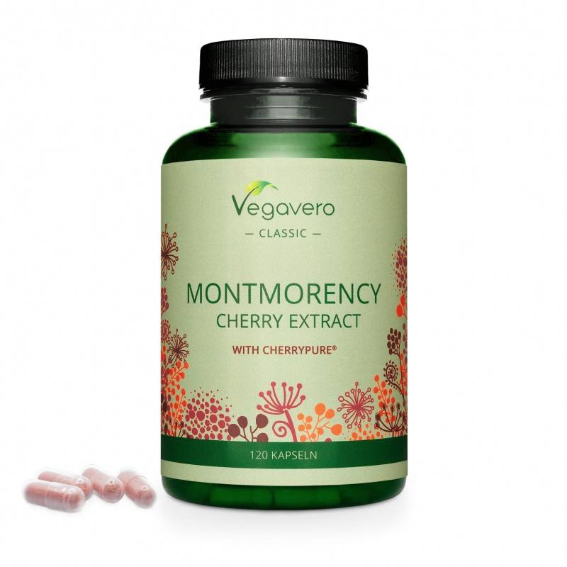 Vegavero montmorency cherry extract 600 mg, 120 capsule