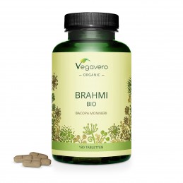 Vegavero Organic Bacopa Monnieri Brahmi, 750mg, 180 Tablete Beneficii Bacopa Monnieri- contine antioxidanti puternici, poate red