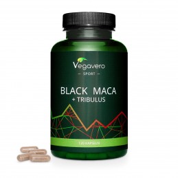 Vegavero Black Maca + Tribulus, 120 Capsule Beneficii Maca si Tribulus- ajuta la cresterea libidoului, benefice in reducerea dis
