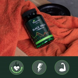 Vegavero Black Maca + Tribulus 120 Capsule – Libidou & Energie Beneficii Maca si Tribulus: ajuta la cresterea libidoului, benefi