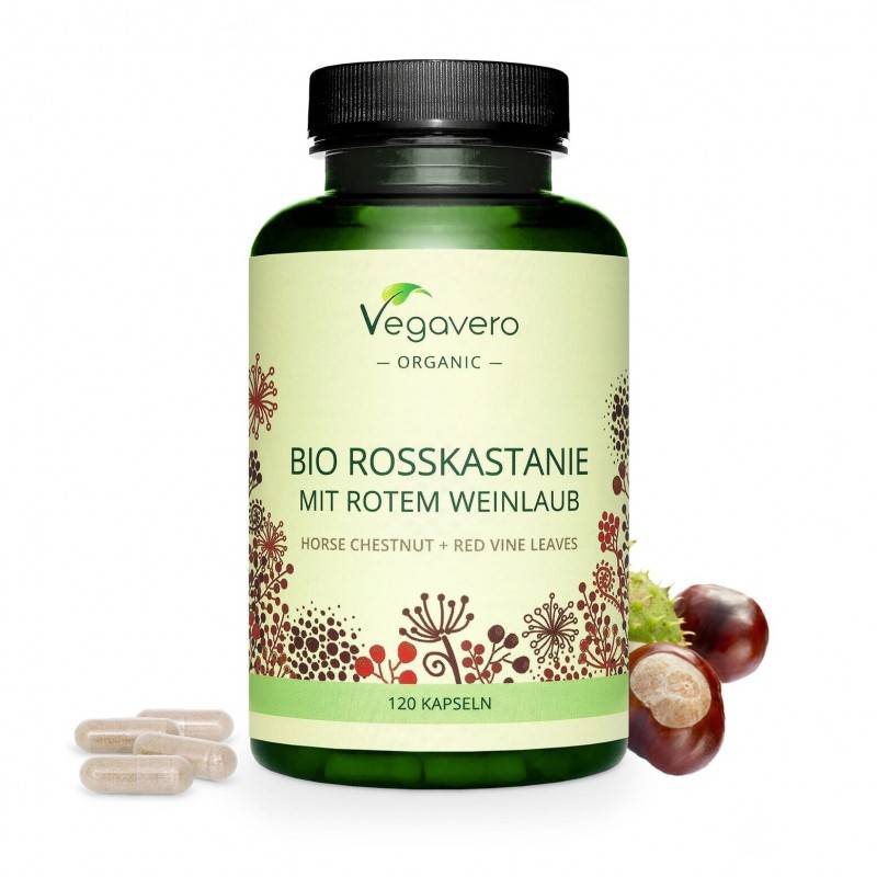 Vegavero organic horse chestnut, 120 capsule