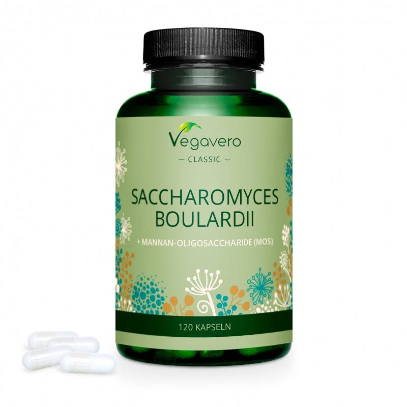 Vegavero Saccharomyces boulardii 6 mldr CFU 120 Capsule Produsul nostru de mare putere ofera 6 miliarde de culturi vii de drojdi
