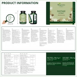 Vegavero Shiitake Extract, 120 Capsule Beneficii Shiitake: minimizeaza obezitatea, sustine functia imuna, sustine sanatatea card