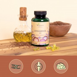 Organic Flaxseed Oil 500 mg, 120 Capsule (Ulei din seminte de in), cele mai bogate surse vegetale de omega-3 DE CE ULEI DE SEMIN