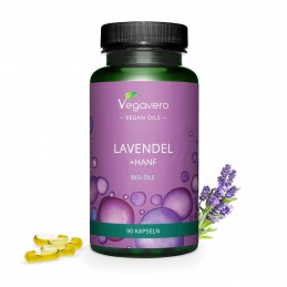 Supliment alimentar Organic Lavender & Hemp Oil, 90 Capsule (Lavanda si ulei de canepa), Vegavero SPECIAL CONCEPUT PENTRU
In lum