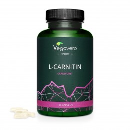 Supliment alimentar L-Carnipure 500 mg, 120 Capsule, Vegavero BENEFICII L-CARNITINA: sustine procesele de ardere a grasimilor, a