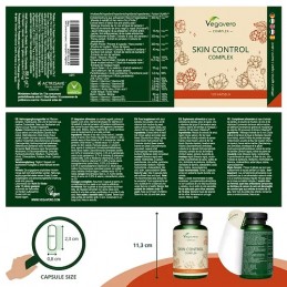 Vagevero Skin Control Complex, 120 Capsule (pentru piele) Complexul nostru Skin Control este o formulă unică, cu ingrediente 100
