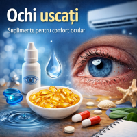 Ochi uscați – suplimente alimentare pentru confort ocular