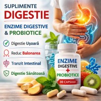 Suplimente Digestie – Enzime Digestive și Probiotice pentru Balonare
