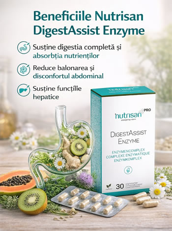 Beneficiile utilizării Nutrisan DigestAssist Enzyme