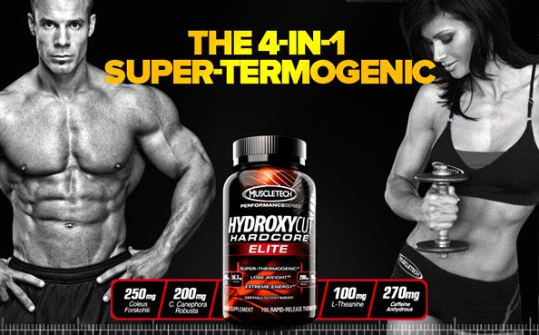 Hydroxycut Hardcore ELITE 110 Capsule (Termogenic, topeste grasimea, scade pofta)