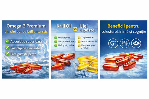Krill Oil 180 + 15 capsule – soluția completă pentru Omega-3 premium