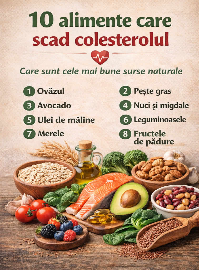 10 alimente care scad colesterolul în mod natural: ovăz, pește gras, avocado, nuci și legume pentru sănătatea inimii