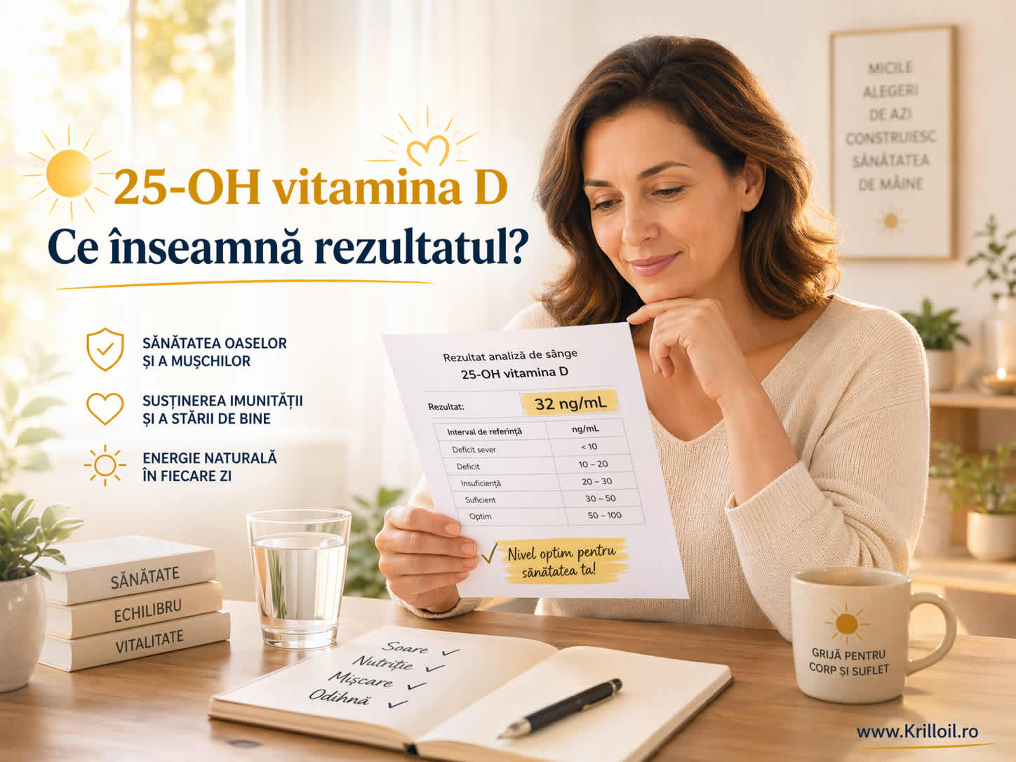 25-OH vitamina D ce înseamnă rezultatul analizei și cum se interpretează corect vitamina D3