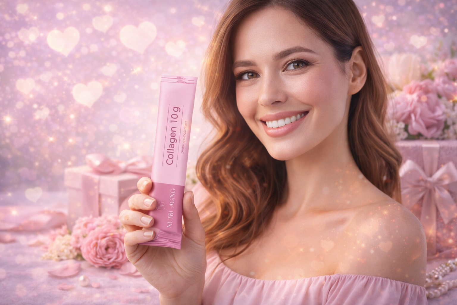 Cauți cadou femei 8 Martie? Alege pachete cadou cu colagen și suplimente pentru păr și unghii