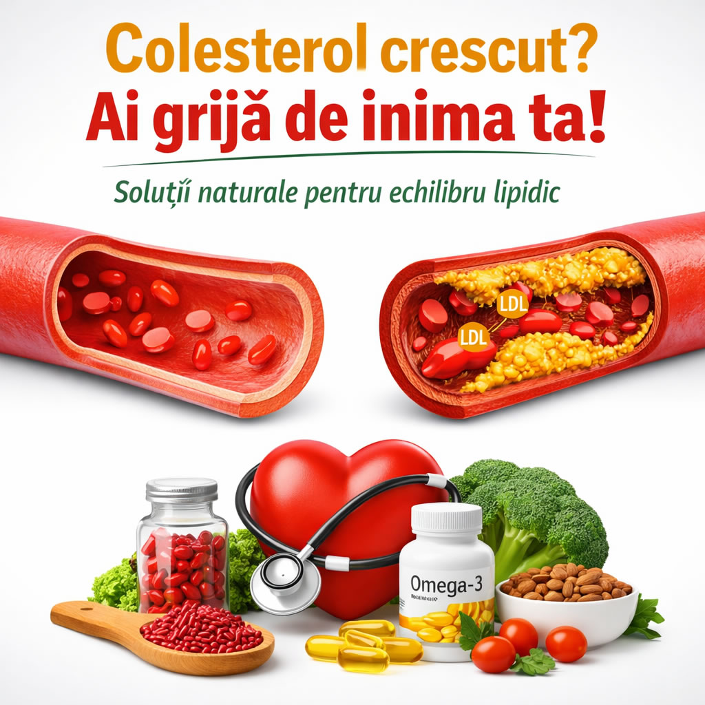 Colesterol marit tratament natural – ghid complet 2026 pentru scaderea LDL si trigliceridelor